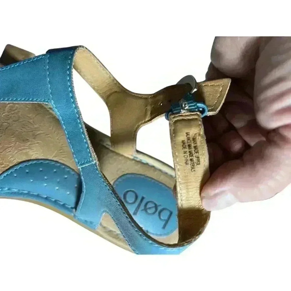 BOLO Turquoise Sandals Flats Lightly Used size 9 - Picture 7 of 9